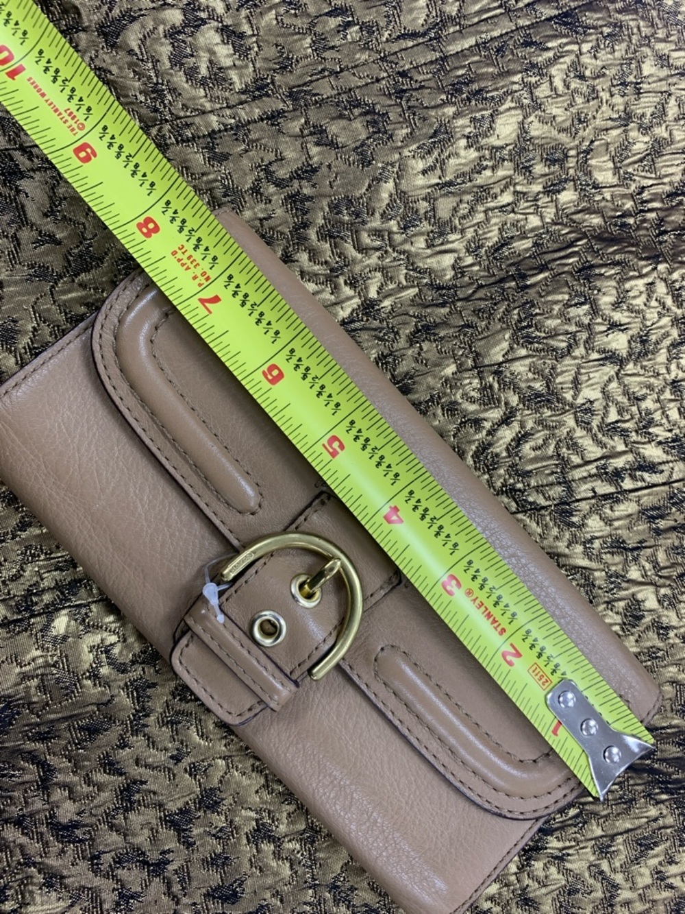 Coach Pebble Leather Buckle Wallet in Dusty Rose - Picture 6 of 8